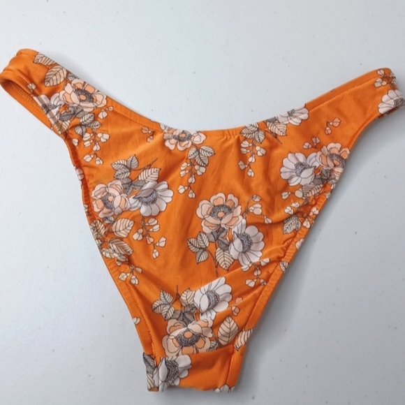 Seafolly Splendor Floral Shirred Bandeau Sz 8/10 Bikini - Picture 6 of 12